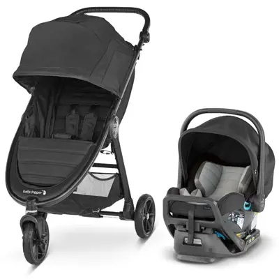 car seat and stroller